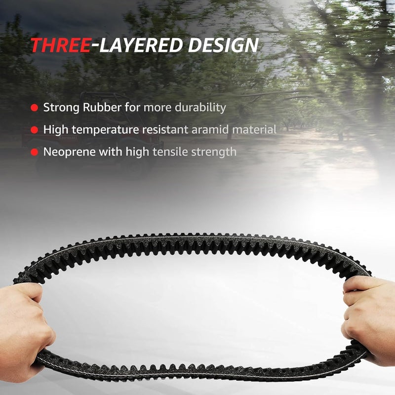 DanVard Drive Belt Compatible with Kawasaki Mule 3010 4010 3000 4000 2001-2024 4x4 KAF620 Trans Replacement Parts 59011-1077 - Image 4